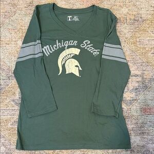 NWOT Green Michigan State Long Sleeve Shirt
